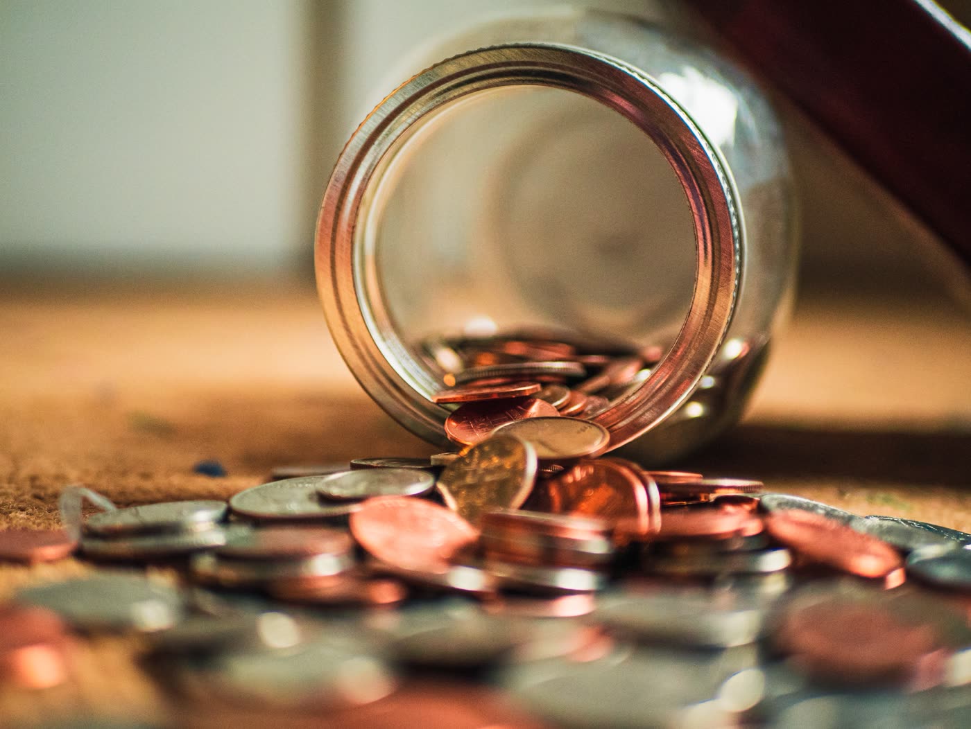 Coins representing financial support for children