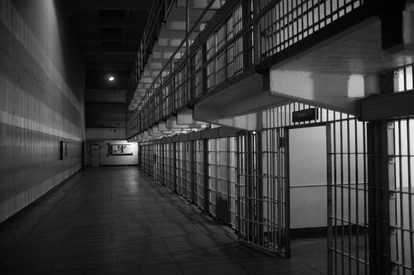 Jail cell corridor representing serious criminal charges